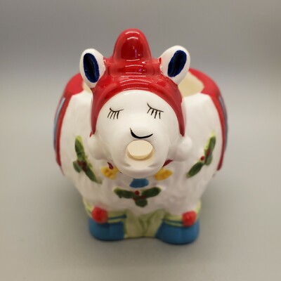 Arlington Designs Christmas Alpaca/Llama Creamer Ceramic Exc. Condition 