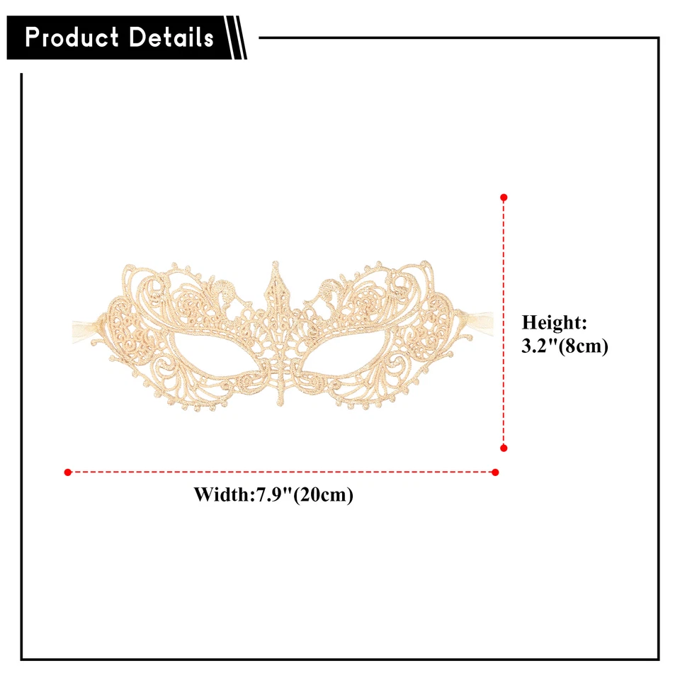 Женская маскарадная маска рождественская маска для глаз маска для вечеринки венецианская кружевная маска бальная маска - Изображение 3 из 4
