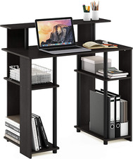 Small Student Desk Streaming Gaming Computer Shelf Storage Space Saving Table