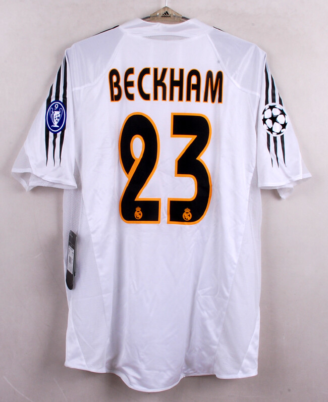2004-05 Real MADRID Home S/S No.23 BECKHAM Player Issue UEFA 2004-05 Real MADRID Home S/S No.23 BECKHAM Player Issue UEFA