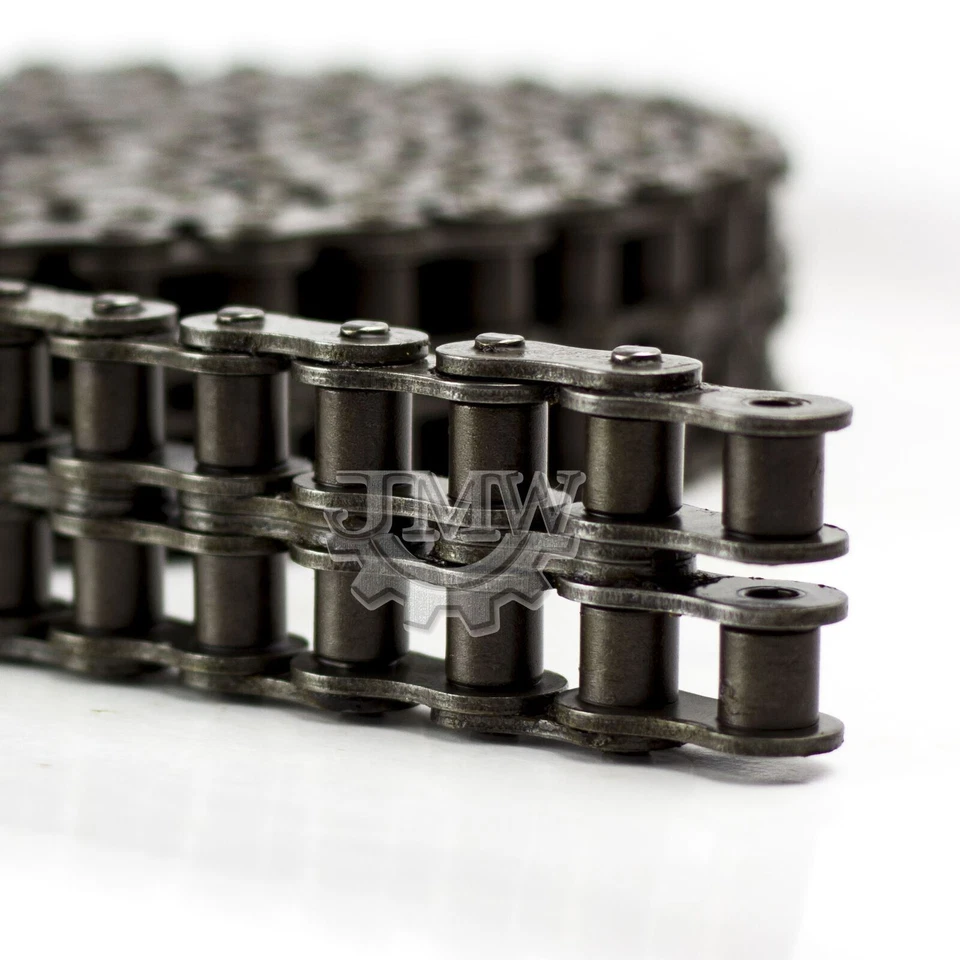 #100H-2 Heavy Duty Double Strand Duplex Roller Chain 10 Feet +1 Connecting Link - Image 3 of 4