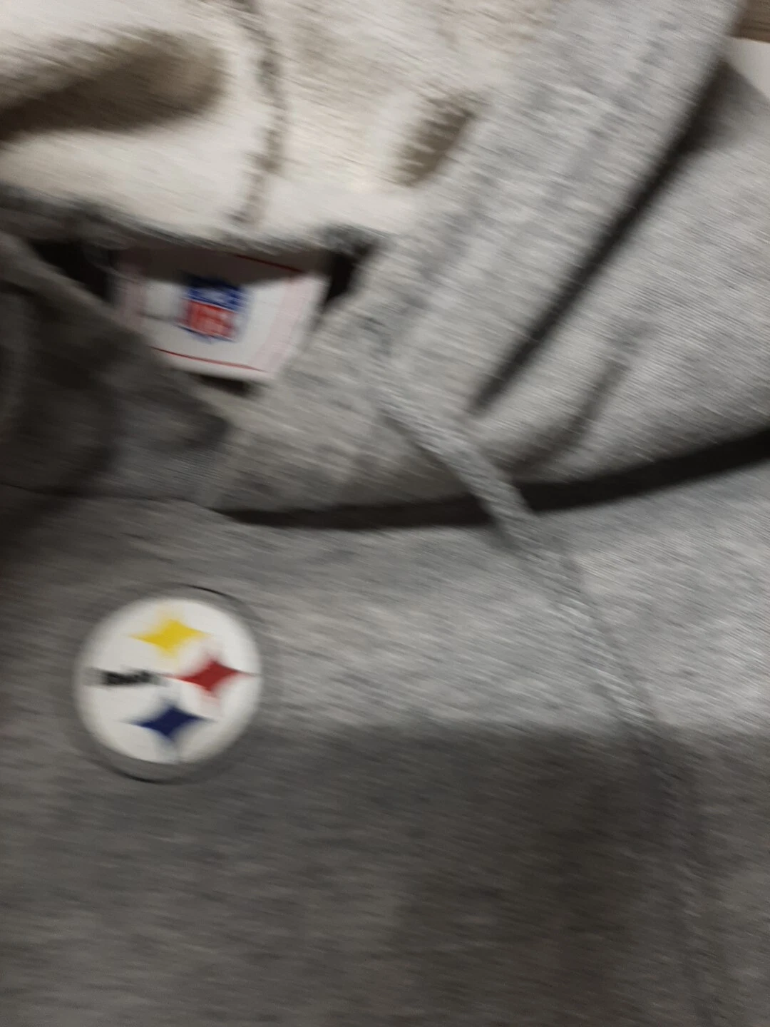 VETEMENTS Felpa con cappuccio pullover vintage NFL Pittsburgh Steelers abbigliamento squadra donna XL grigio