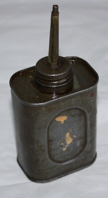 Vtg. Metal Oil Can w/Spout - RARE''C in Eye'' Possibly Circa or Crescent c.1930