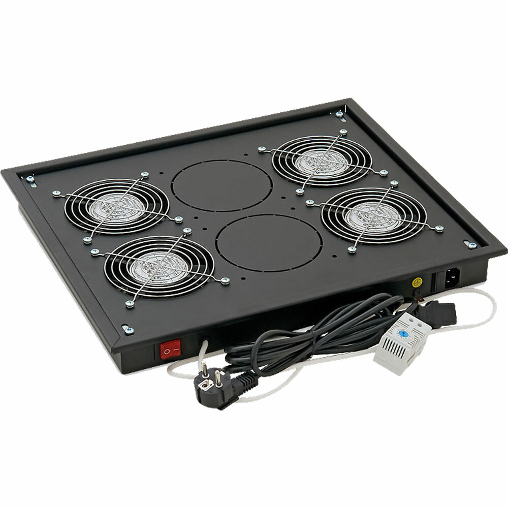 INL Unità ventilazione Rack 19" 4 ventole, installazione a soffitto, con termos