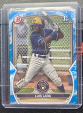 2023 Bowman Luis Lara 1st Prospect Blue Pattern /125 Brewers