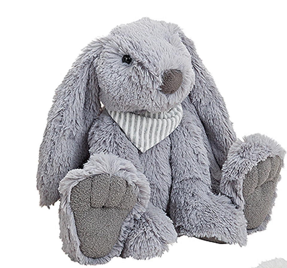 FOOLONLI Hase Osterhase 30 cm Kuschelhase Grau Kuscheltier Plüsch Schlappohr Stoffhase Si
