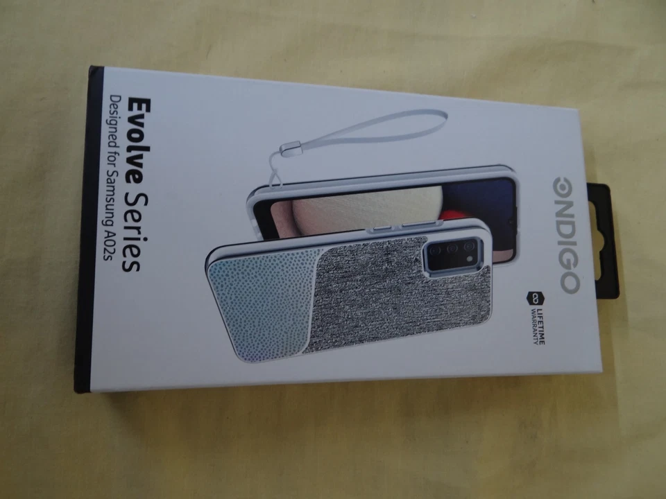Serie Evolve diseñada para un Samsung A02s es una funda de teléfono plateada brillante (C1) Foto 4 de 4