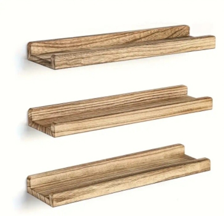3 Estantes de Pared Madera