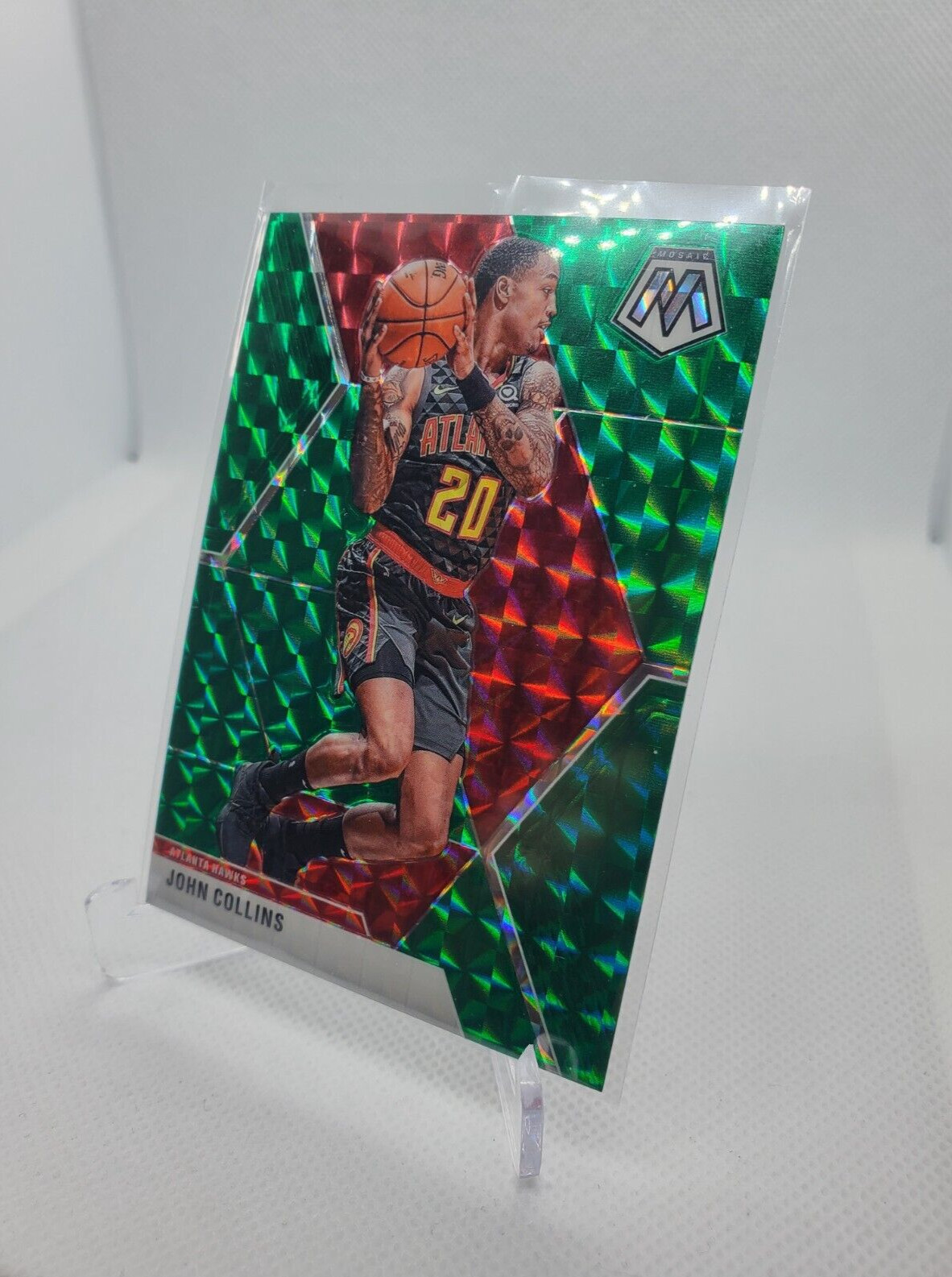 John Collins - Atlanta Hawks - 2019-20 Panini Mosaic - Green Prizm - #192