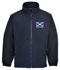 Embroidered Scotland Flag Full Zip Fleece - Mens & Ladies, GIFT IDEA, PRESENT