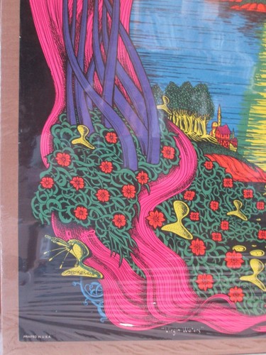 Vintage Black Light Poster 1971 Virgin Waters Inv#G7789 - Picture 4 of 5