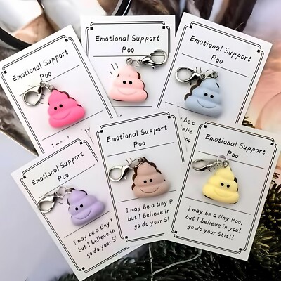 EMOTIONAL SUPPORT POO Keyring Keychain CARE LOVE KINDNESS NOVELTY S**T  UK