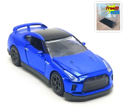 Majorette Nissan GTR R35 Chrome Blue Deluxe Car 1:61 214G no Package