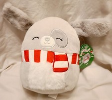 Squishmallow Holiday Ivy Dog 7.5  With Scarf Kellytoy 2022 NWT