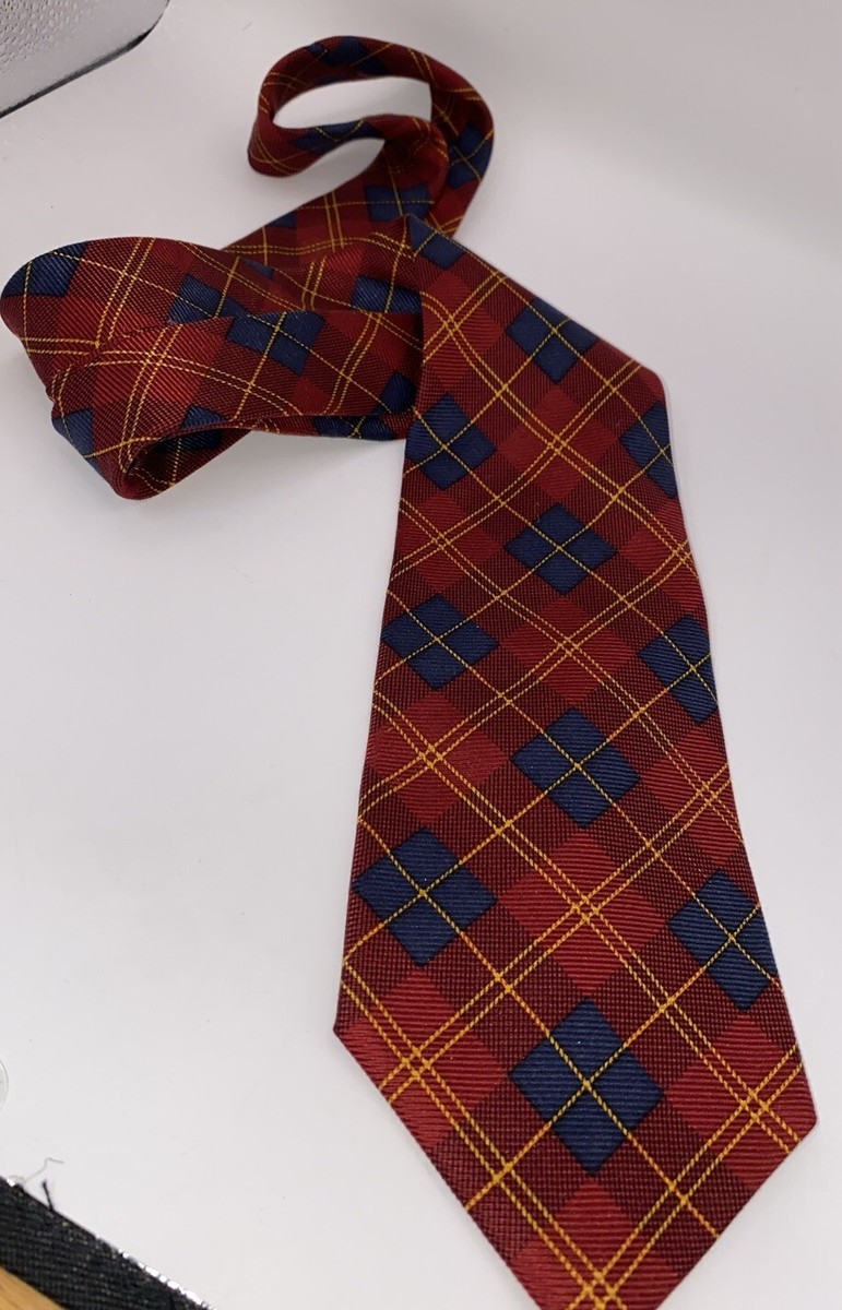 RALPH LAUREN (RN 41381) MEN'S TIE 100% SILK Hand finished MADE IN