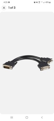 StarTech 8in LFH 59 Male to Dual Female DVI I DMS 59 Cable 20.3cm/8in