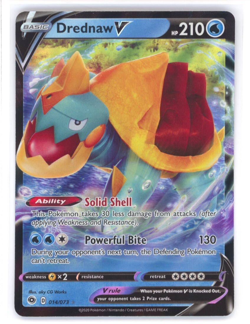 Drednaw V 14/73 Full Art Holo | 2020 Champions Path | Pokemon TCG NM 0303#191