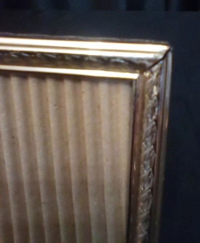 Vintage Ornate Gold Metal Photo Frame 5" X 7" Black Back Easel & Hanging - Picture 4 of 10