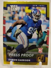DAMON HARRISON /50 GOLD Press Proof 2017 Panini Donruss #173 ROOKIE Giants