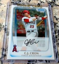 C.J. CJ CRON 2011 Bowman CHROME #1 Draft Pick 1st TRUE Rookie Card RC Red Sox🔥$