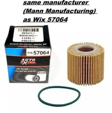same fit as Wix 57064 Oil  Filter  same manufacturer (Mann Manufacturing) as Wix