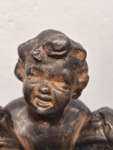 Terrakotta Skulptur Vertreter Putto mit Horn Kopien - Bild 2 von 16