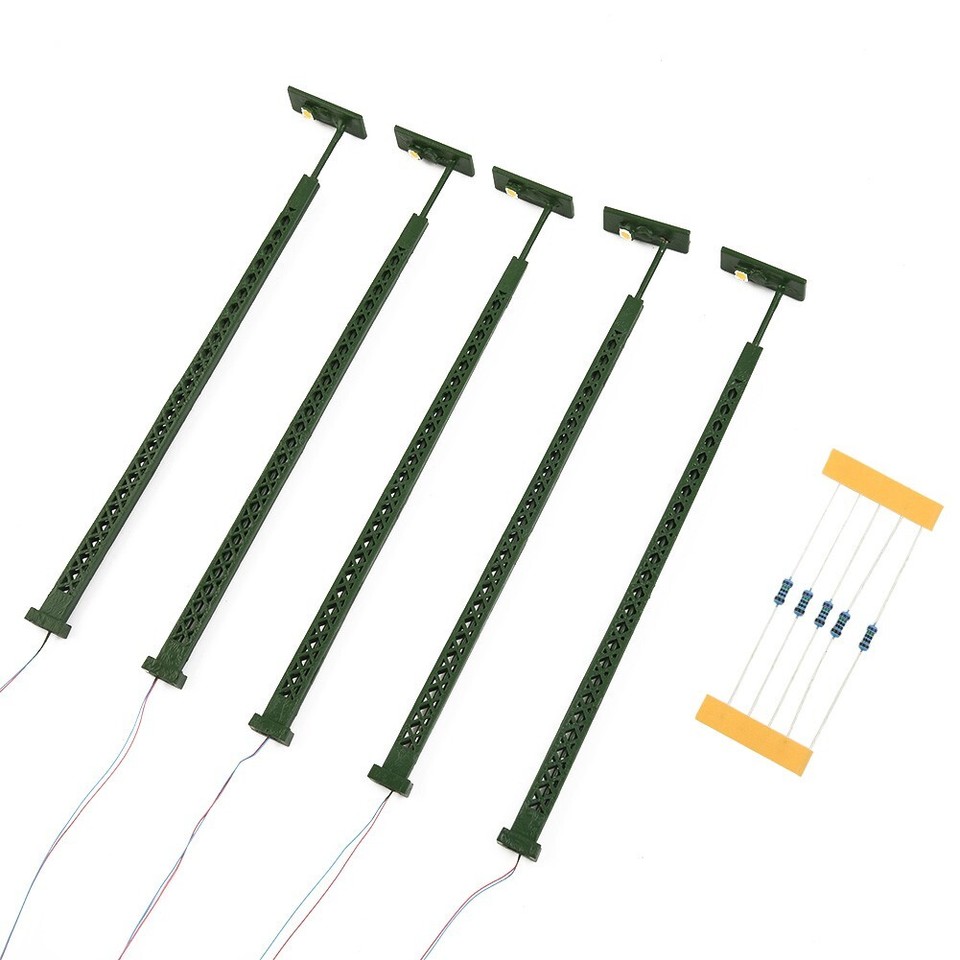 RANRAO Modelleisenbahn Leuchten - 5 Stück H0 Beleuchtung Mit LED