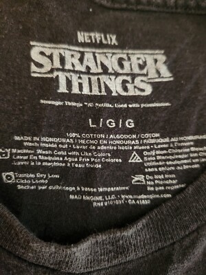 Netflix Stranger Things Friends Don't Lie Black Short Sleeve T