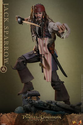 1/6 Pirates of the Caribbean Captain Jack Sparrow Deluxe Fig Hot