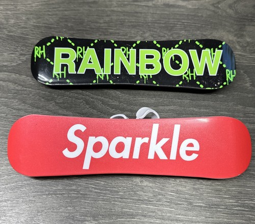 Lote de 2 tablas de snowboard Rainbow High Doll RH Sparkle deportes de invierno