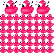 Flamingo Rubber Duckies for Kids, 12PCS Pink Flamingo Duck Bath Toys Cute Floati