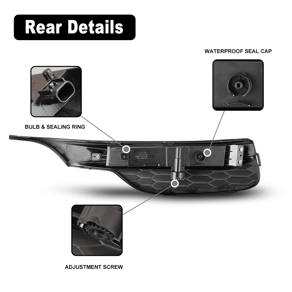 fit 2016 2017 Honda Accord Sedan 4Dr LED Fog Lights Bumper Lamps+Wiring+Switch - Image 4 of 4