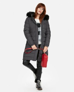 long belted puffer jacket express