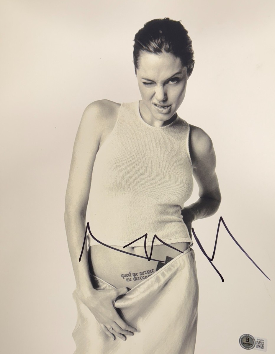 Hot Sexy Angelina Jolie Signed 11x14 Photo Authentic Autograph