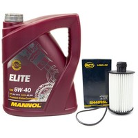 MotoröL Set 5W40 5 Liter + ÖLfilter SH4096L FüR Chevrolet Orlando