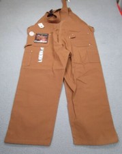 VINTAGE Carhartt Overalls Mens 50x30 Union Zip To Knee Double Duck Canvas USA