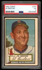 Al Benton Rookie Card 1952 Topps #374 PSA 3