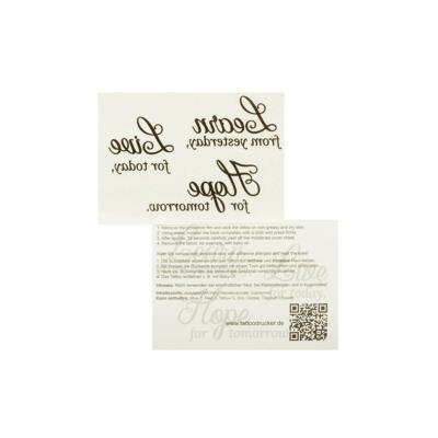 5 x Learn from yesterday Live for today Hope for tomorrow- Temporary Tattoo (5)