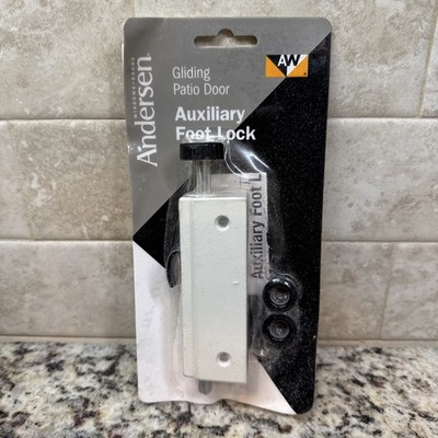 Andersen White 200 400 Series Gliding Sliding Patio Door Auxiliary Foot Lock