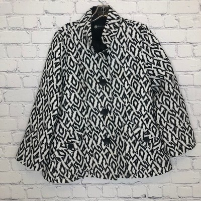 Damee White Black Jacket Size M Shimmer