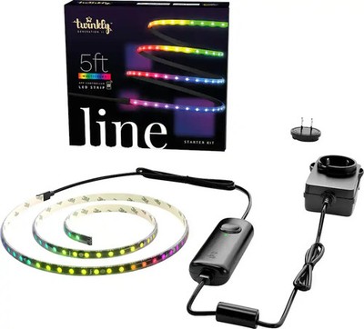Twinkly Line Starter 100L RGB 99LED Black Wire - Ecomm