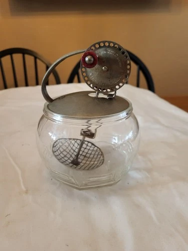Vintage Androck Egg Beater Hand Mixer Glass Jar USA (1930's-40's) - product listing photo