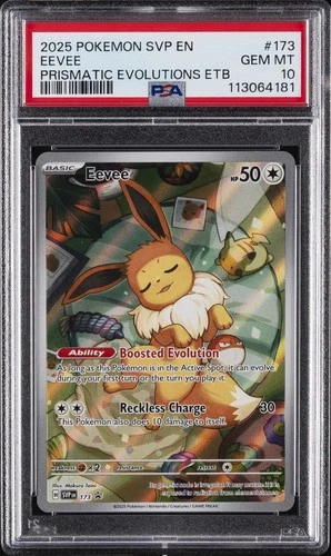 2025 POKEMON SVP PRISMATIC EVOLUTIONS ELITE TRAINER BOX EEVEE PSA 10
