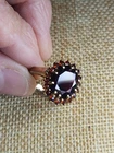 Vintage Garnet Gold Over Sterling Ring
