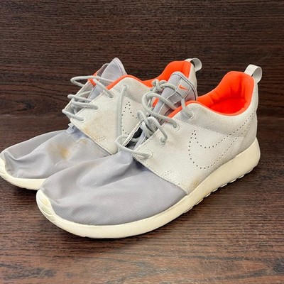 Nike Roshe One Men's Shoes Size 10 Grey White Orange 525234-011 Pure Platinum