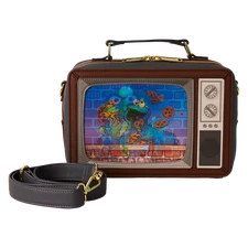 Sesame Street Lenticular Retro TV Triple Lenticular Crossbody Bag Loungefly