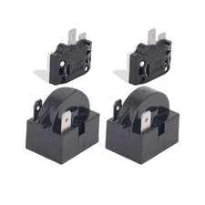 QP2-4.7 Starter Relay & 2x 6750C Thermal Protector for 1/4HP Fridge Compressor