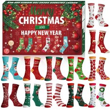 Christmas Advent Calendar 2025-24 Days Christmas Countdown Calendar 12 Pair...