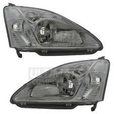 Honda Civic Headlights Mk7 Hatchback 2000-2003 Chrome Inner Headlamps 1 Pair