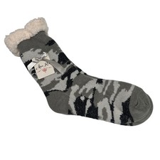 Women's Slipper Socks By Alexa Rose, Sock Sz 9-11, Shoe Sz 5-9, Non-Slip, Camo